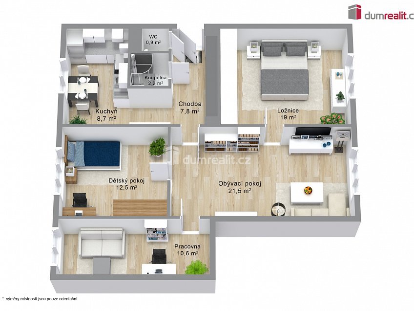 Prodej bytu 4+1 79 m^2 5. května, Plesná 