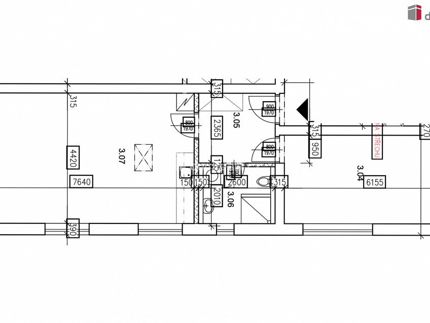 Pronájem bytu 2+kk 63 m^2 Osvobození, Slavičín 