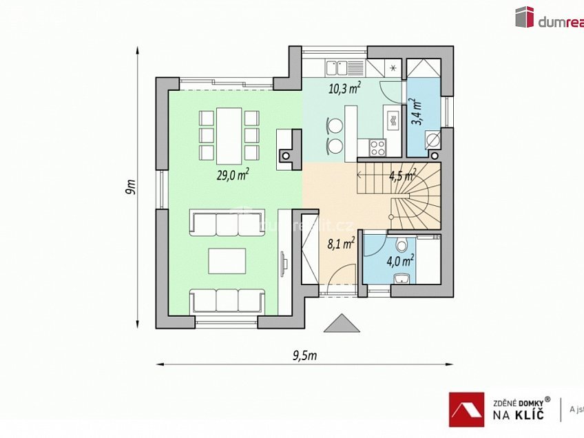 Prodej  domu na klíč 121 m^2 Horní Němčí, Horní Němčí 