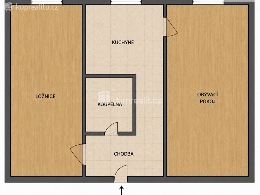 Prodej bytu 2+1 54 m^2 1. máje, Chodov 