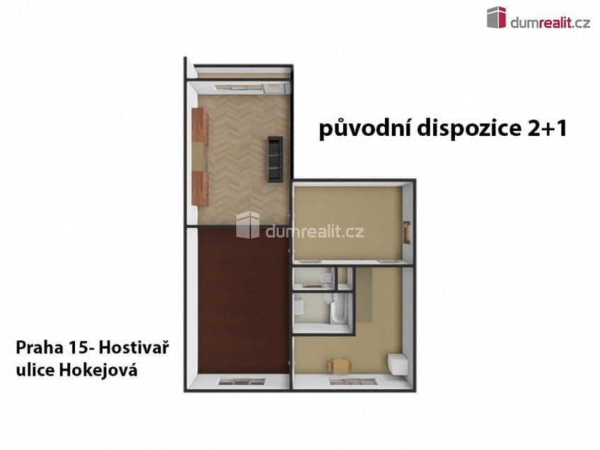 Prodej bytu 2+1 66 m^2 Hokejová, Praha 15 