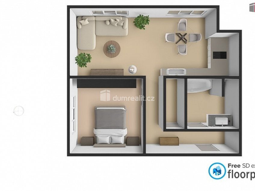 Prodej bytu 2+kk 58 m^2 6. května, Frenštát pod Radhoštěm 