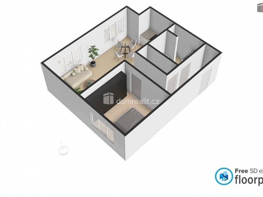 Prodej bytu 2+kk 58 m^2 6. května, Frenštát pod Radhoštěm 