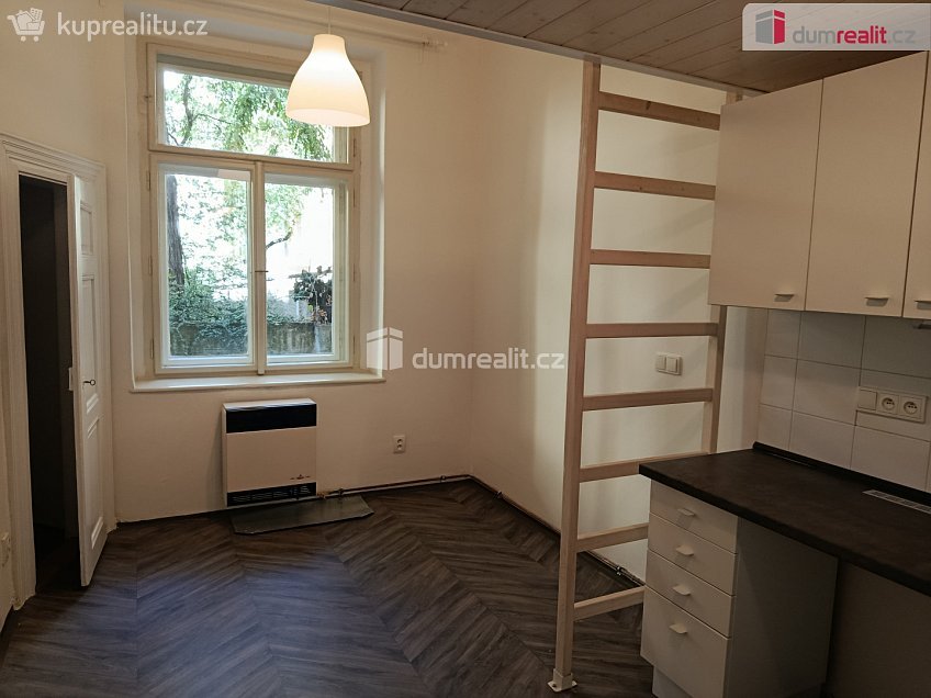 Pronájem bytu 1+kk 19 m^2 Na spojce, Praha 10 