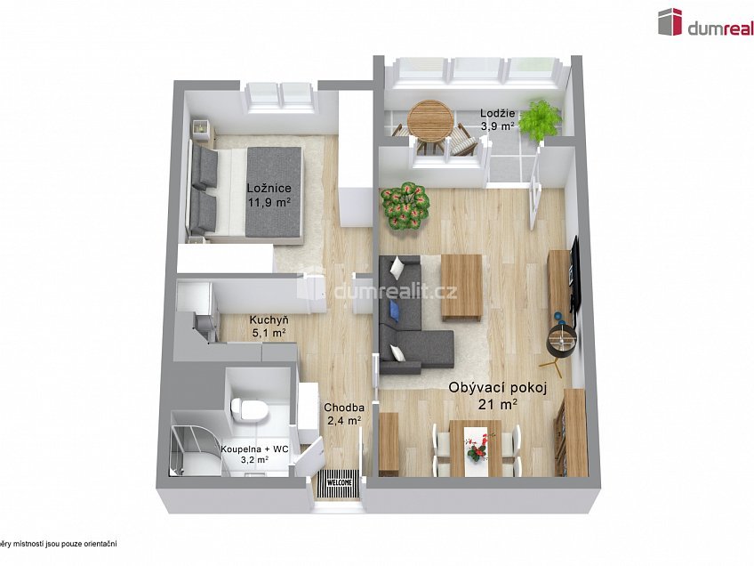 Prodej bytu 2+kk 48 m^2 Charkovská, Karlovy Vary 