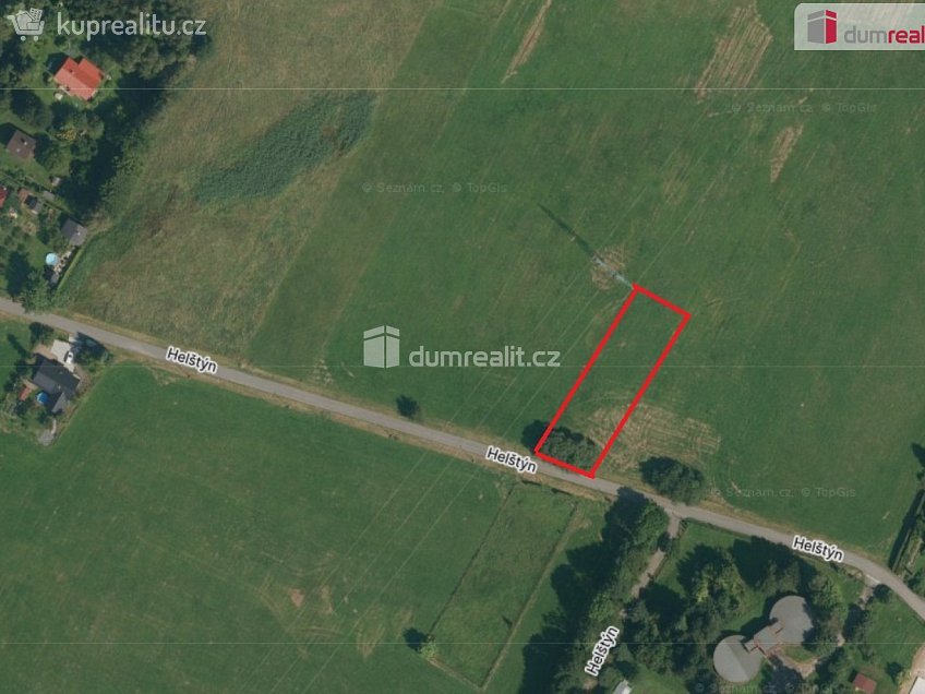 Prodej  stavebního pozemku 1800 m^2 Helštýn, Frenštát pod Radhoštěm 