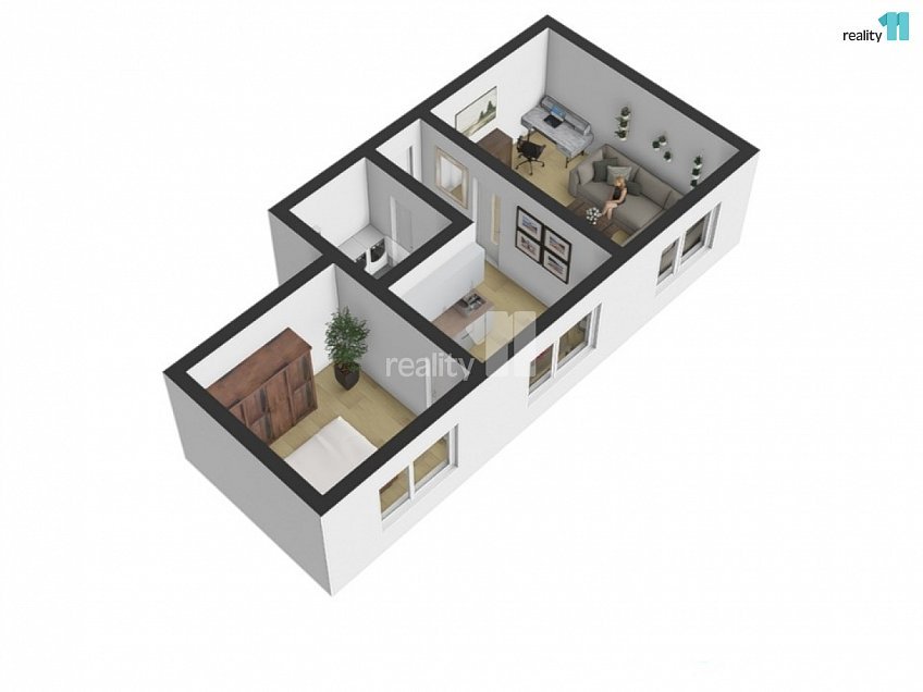Pronájem bytu 2+1 46 m^2 Lnářská, Trutnov 