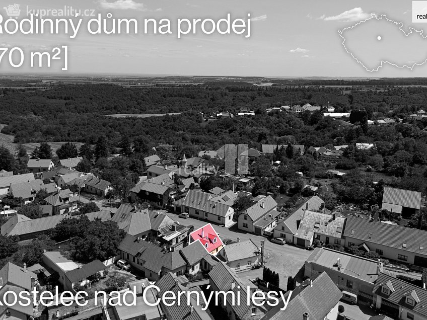 Prodej  rodinného domu 56 m^2 Poustka, Kostelec nad Černými lesy 