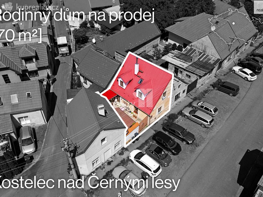 Prodej  rodinného domu 56 m^2 Poustka, Kostelec nad Černými lesy 