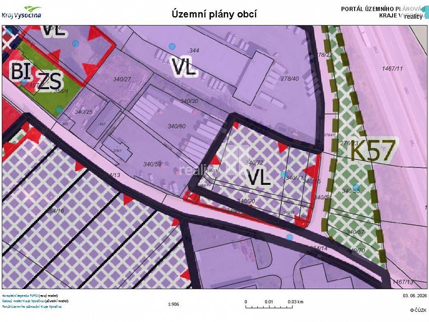 Prodej  stavebního pozemku 2833 m^2 Průmyslová, Jiřice 