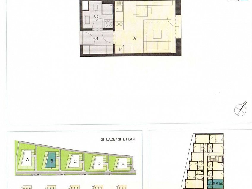 Prodej bytu 1+kk 25 m^2 Novovysočanská, Praha 9 