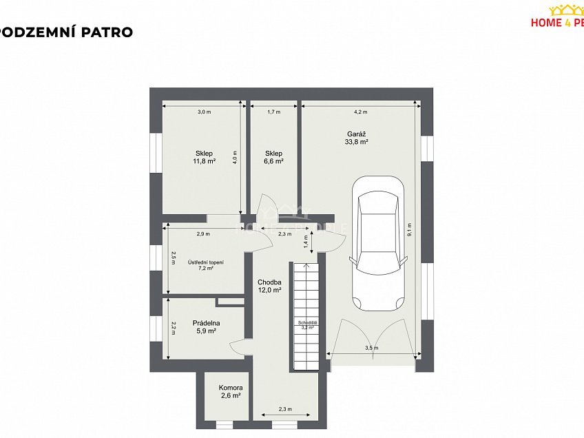 Prodej  rodinného domu 195 m^2 K Orionce, Praha 12 