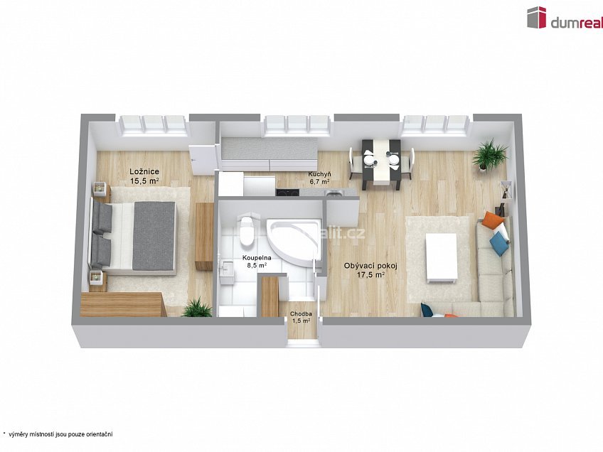 Prodej bytu 2+kk 55 m^2 Májová, Dalovice 