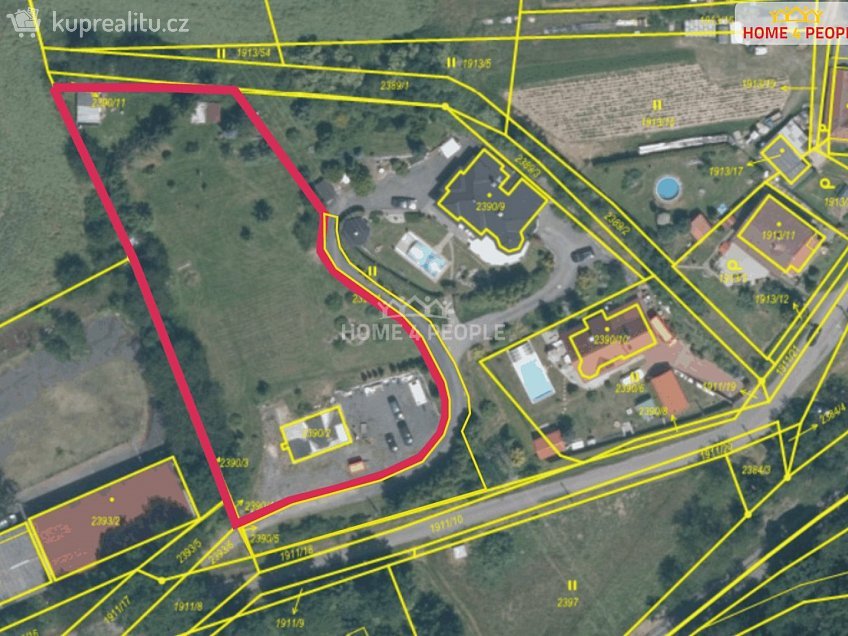 Prodej  stavebního pozemku 3561 m^2 Na Skalách, Sedlčany 