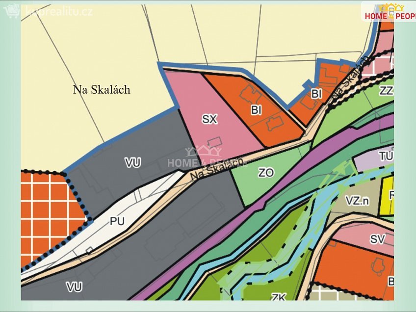 Prodej  stavebního pozemku 3561 m^2 Na Skalách, Sedlčany 