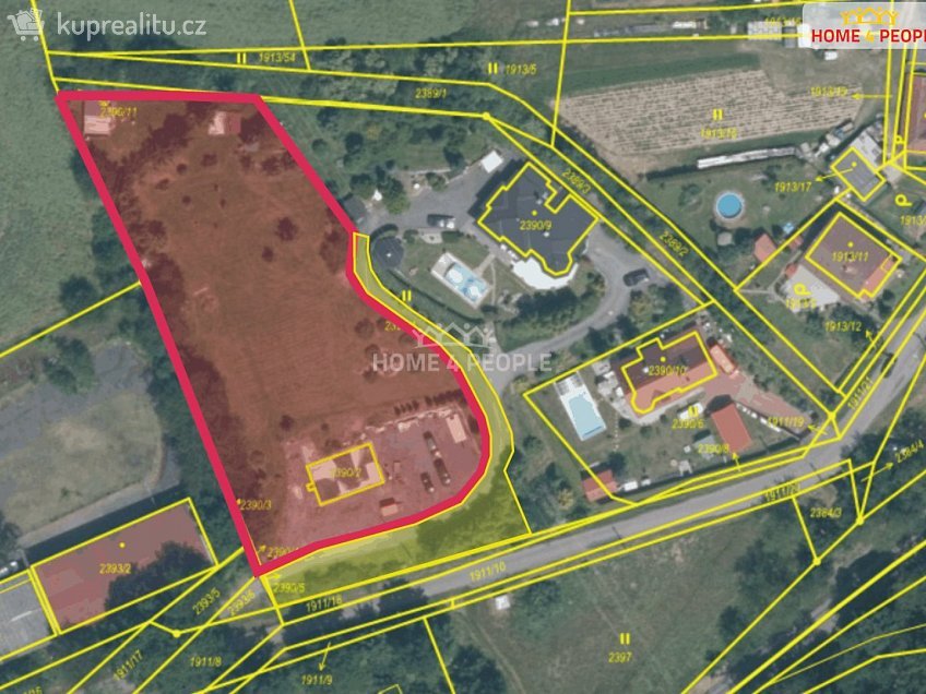 Prodej  stavebního pozemku 3561 m^2 Na Skalách, Sedlčany 
