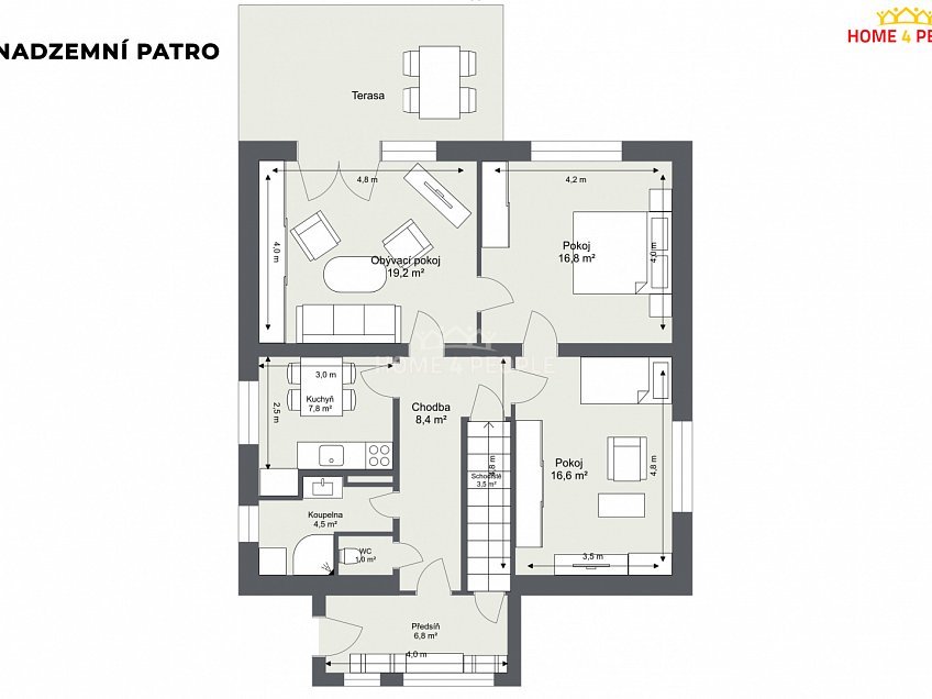 Prodej  rodinného domu 195 m^2 K Orionce, Praha 12 