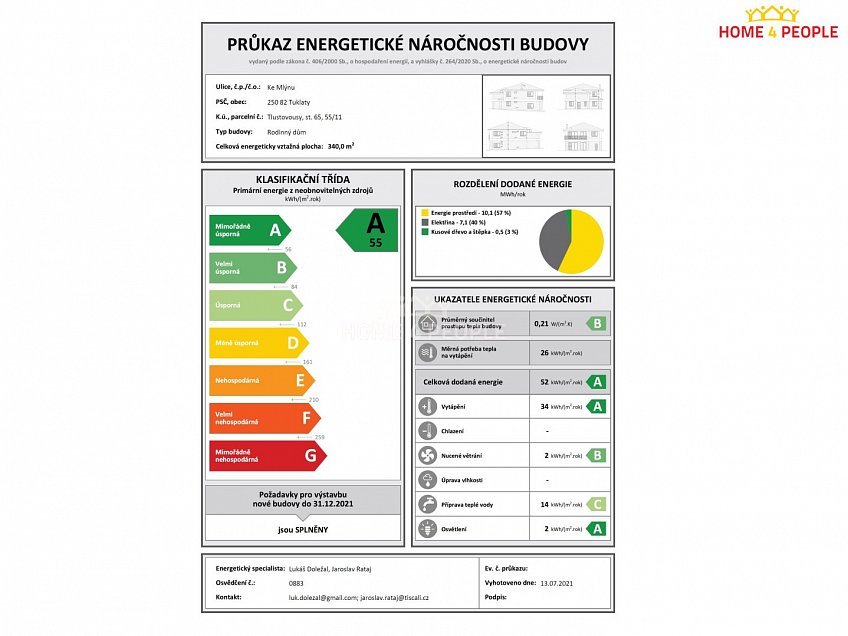 Prodej  rodinného domu 255 m^2 Ke Mlýnu, Tuklaty 