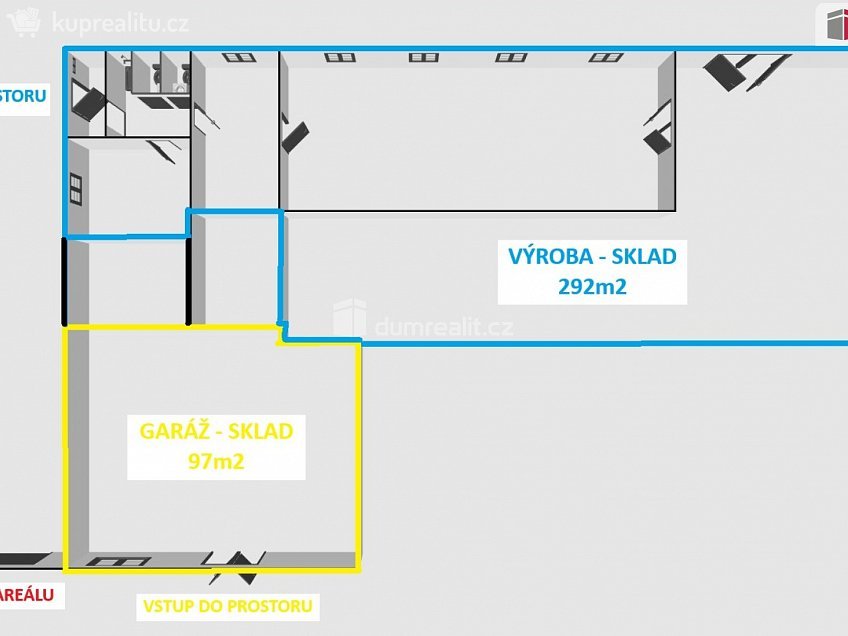 Pronájem  výrobních prostor 292 m^2 Zahradní, Podivín 