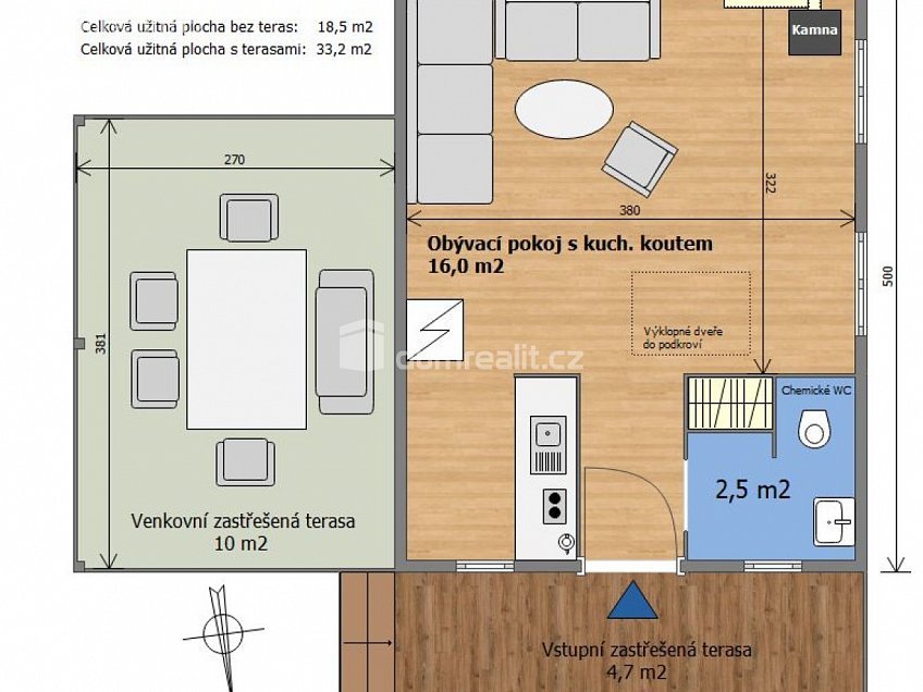 Prodej  chaty 35 m^2 Mšeno, Mšeno 