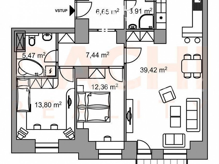 Prodej bytu 3+kk 89 m^2 Fanderlíkova 5/4600, Prostějov 79601