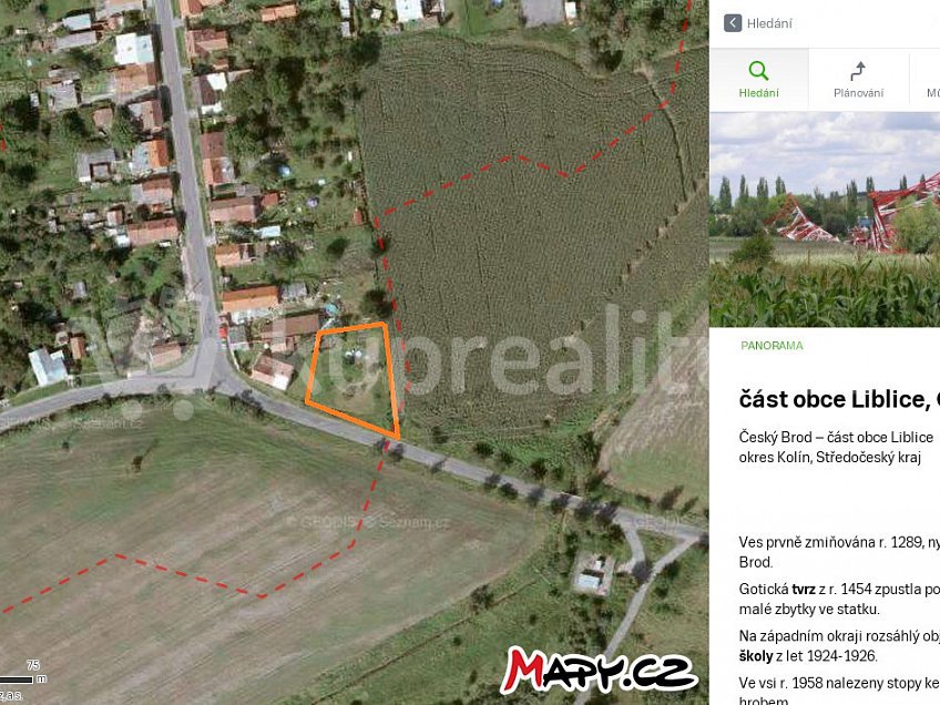 Prodej  stavebního pozemku 1010 m^2 Bylanská 95, Liblice u Českého Brodu 28201