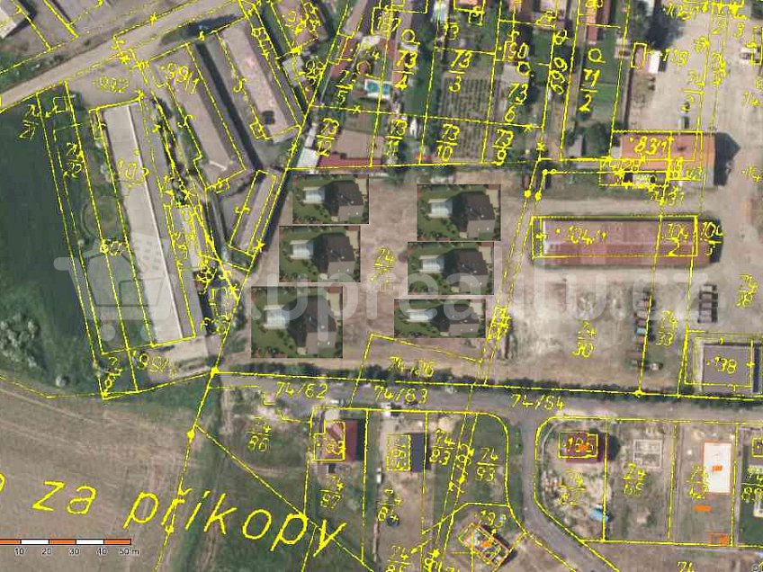 Prodej  stavebního pozemku 6658 m^2 parc.č. 74/25, Dušníky u Roudnice n.L. 413 01