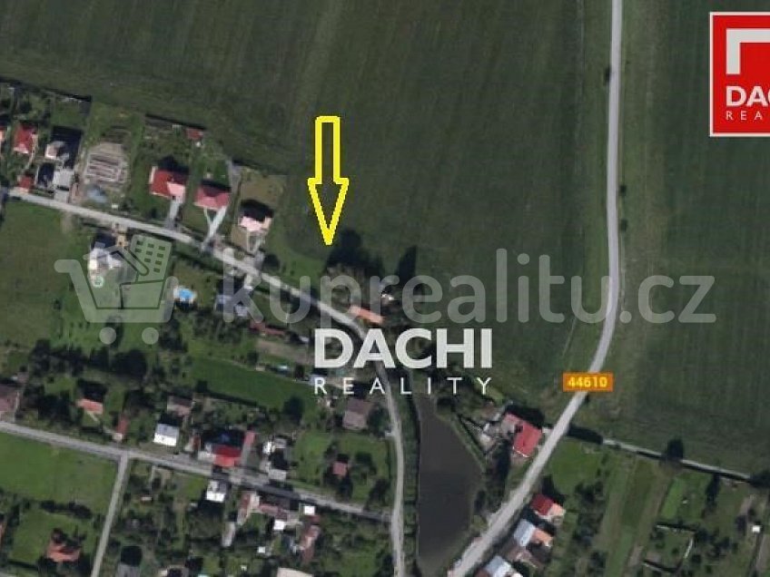 Prodej  stavebního pozemku 500 m^2 Hlušovice Česká republika