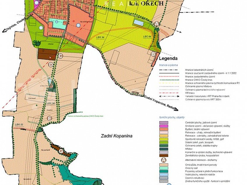 Prodej  stavebního pozemku 4000 m^2 Ořech Česká republika